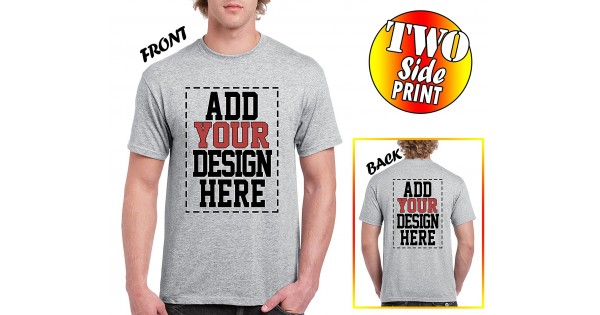 Personalized t shirts shop front and back